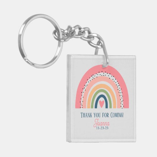 RAINBOW BOHO CHRISTLICH QUOTE DANKE SCHLÜSSELANHÄNGER (Vorderseite links)