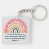 RAINBOW BOHO CHRISTLICH QUOTE DANKE SCHLÜSSELANHÄNGER (Rückseite)