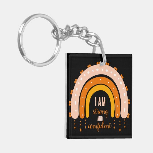 RAINBOW BOHO FARBE SCHWARZ SCHLÜSSELANHÄNGER (Vorderseite links)