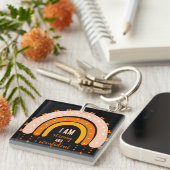 RAINBOW BOHO FARBE SCHWARZ SCHLÜSSELANHÄNGER (Vorderseite rechts)