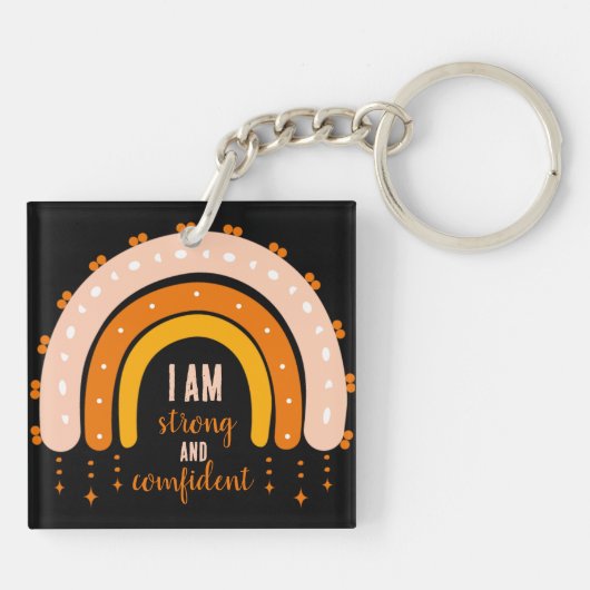 RAINBOW BOHO FARBE SCHWARZ SCHLÜSSELANHÄNGER (Rückseite)