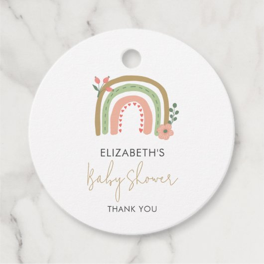 Rainbow Boho Kinderdusche Geruchte Farben Erde Nie Geschenkanhänger (Vorderseite)