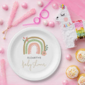 Rainbow Boho Kinderdusche Geruchte Farben Erde Nie Pappteller (Party)