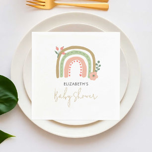 Rainbow Boho Kinderdusche Geruchte Farben Erde Nie Serviette