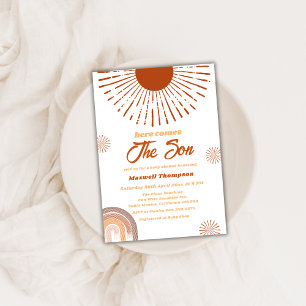 Rainbow Boho kommt hier zur Son Baby Dusche Einladung