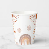 Rainbow Boho kommt hier zur Son Baby Dusche Pappbecher (Links)