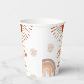 Rainbow Boho kommt hier zur Son Baby Dusche Pappbecher (Rechts)