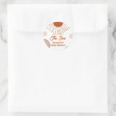 Rainbow Boho kommt hier zur Son Baby Dusche Runder Aufkleber (Tasche)