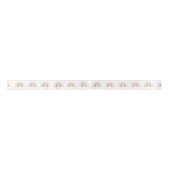 Rainbow Boho Muster Blush Pink Satin Ribbon Satinband (Vorderseite)