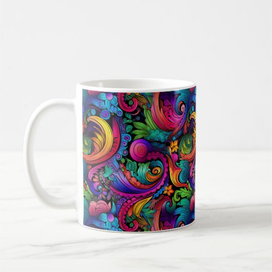 Rainbow Boho Paisley Tasse (Links)