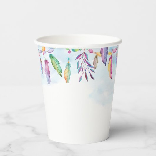 Rainbow Boho Pappbecher (Rückseite)