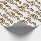 Rainbow Boho Pattern Birthday Geschenkpapier (Ecke)