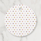 Rainbow Boho Peach Lila Baby Dusche Geschenkanhänger (Rückseite)