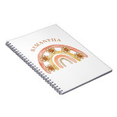 Rainbow Boho Personalisiert Spiral Foto Notebook Notizblock (Rechte Seite)