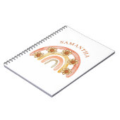 Rainbow Boho Personalisiert Spiral Foto Notebook Notizblock (Linke Seite)
