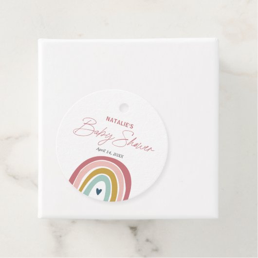 Rainbow Boho Pink Blue Baby Dusche Geschenkanhänger (Beispiel)