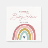 Rainbow Boho Pink Blue Baby Dusche Serviette (Vorderseite)