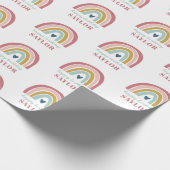 Rainbow Boho Pink Geschenkpapier (Ecke)