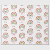 Rainbow Boho Pink Geschenkpapier (Flach)