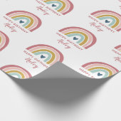 Rainbow Boho Pink Geschenkpapier (Ecke)