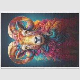 Rainbow Boho Ram Decoupage Seidenpapier