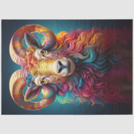 Rainbow Boho Ram Decoupage Seidenpapier