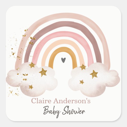 Rainbow Boho Sticker Pastel Rainbow Baby Showroom (Vorderseite)