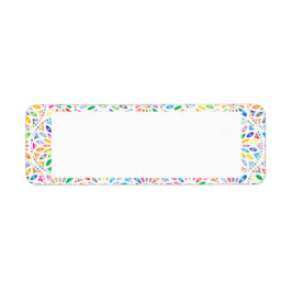 Rainbow Boho Style Item and Rücksendeadressen-Aufk