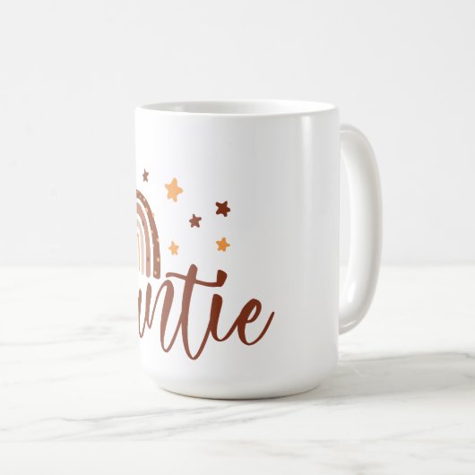 Rainbow Boho Terracotta Auntie Tasse (VorderseiteRechts)