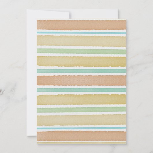 Rainbow Boho Watercolor Kinderdusche Einladung (Rückseite)