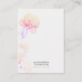 Rainbow Bold Peonies Floral Sketch Juwelier Displa Visitenkarte (Vorderseite)