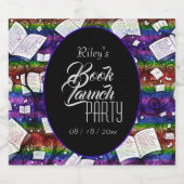 Rainbow Book Launch Partys Schaumweinetikett (Einzelnes Label)