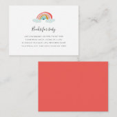 Rainbow Book Request Baby Showkarte Begleitkarte (Vorne/Hinten)
