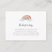 Rainbow Book Request Baby Showkarte Begleitkarte (Vorderseite)