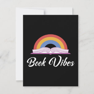 Rainbow Book Vibes Vintag Retro Book Lover