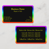 Rainbow Border Visitenkarte (Vorne/Hinten)