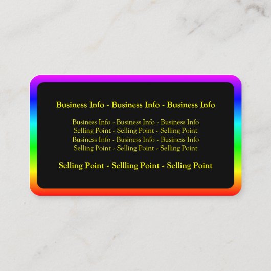 Rainbow Border Visitenkarte (Rückseite)