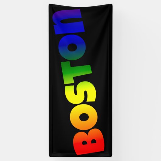Rainbow Boston Schriftart Banner (Vertikal)