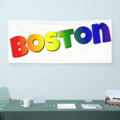 Rainbow Boston Schriftart Banner (Messe)