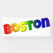 Rainbow Boston Schriftart Banner (Horizontal)