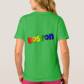 Rainbow Boston Schriftart T-Shirt (Rückseite)