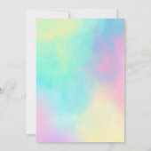 Rainbow Bounce House Einladung zum Geburtstag (Rückseite)