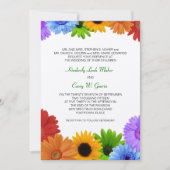 Rainbow Bouquet Wedding Einladung (Vorderseite)