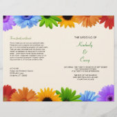 Rainbow Bouquet Wedding Program (Vorderseite)