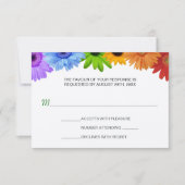 Rainbow Bouquet Wedding Response RSVP Karte (Vorderseite)