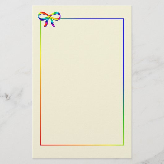 Rainbow Bow Stationery Briefpapier (Vorderseite)
