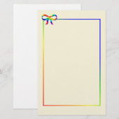 Rainbow Bow Stationery Briefpapier (Vorne/Hinten)