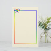 Rainbow Bow Stationery Briefpapier (Stehend Vorderseite)