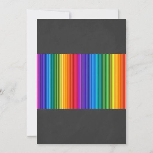 Rainbow Bowling Geburtstagsfeier Einladung (Rückseite)