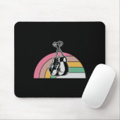 Rainbow Boxing Gloves Retro Style Design Mousepad (Mit Mouse)